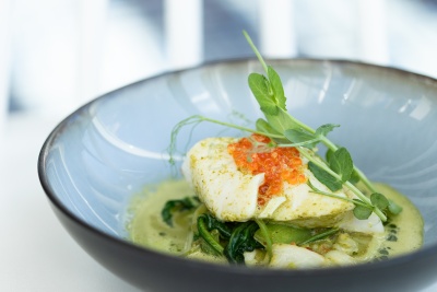 GOSPA menu STEAMED PIKE PERCH
